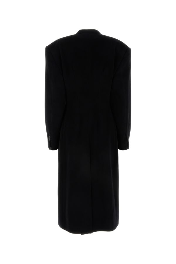 BALENCIAGA | Black cashmere blend oversize Cinched coat