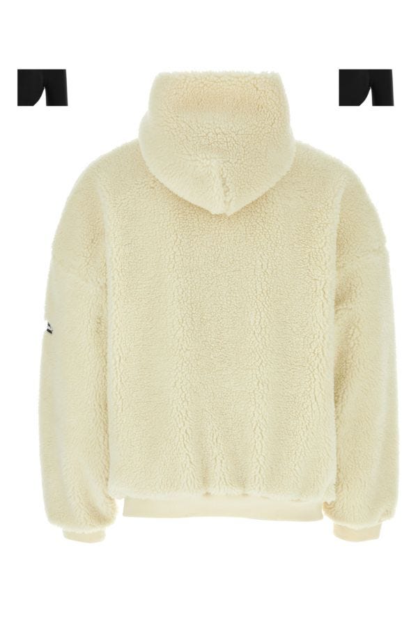 BALENCIAGA | Ivory teddy oversize sweatshirt