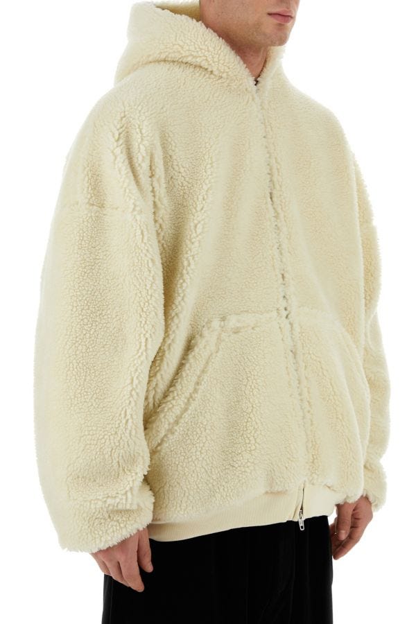 BALENCIAGA | Ivory teddy oversize sweatshirt