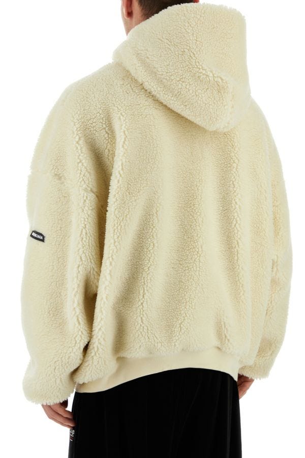 BALENCIAGA | Ivory teddy oversize sweatshirt