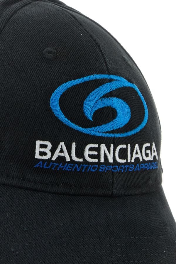 BALENCIAGA | Black cotton Surfer baseball hat