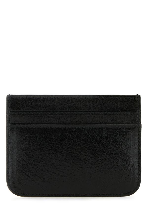 BALENCIAGA | Black leather Monaco card holder
