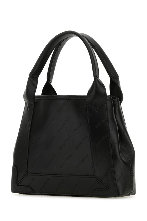 BALENCIAGA | Black leather Cabas Navy XS handbag
