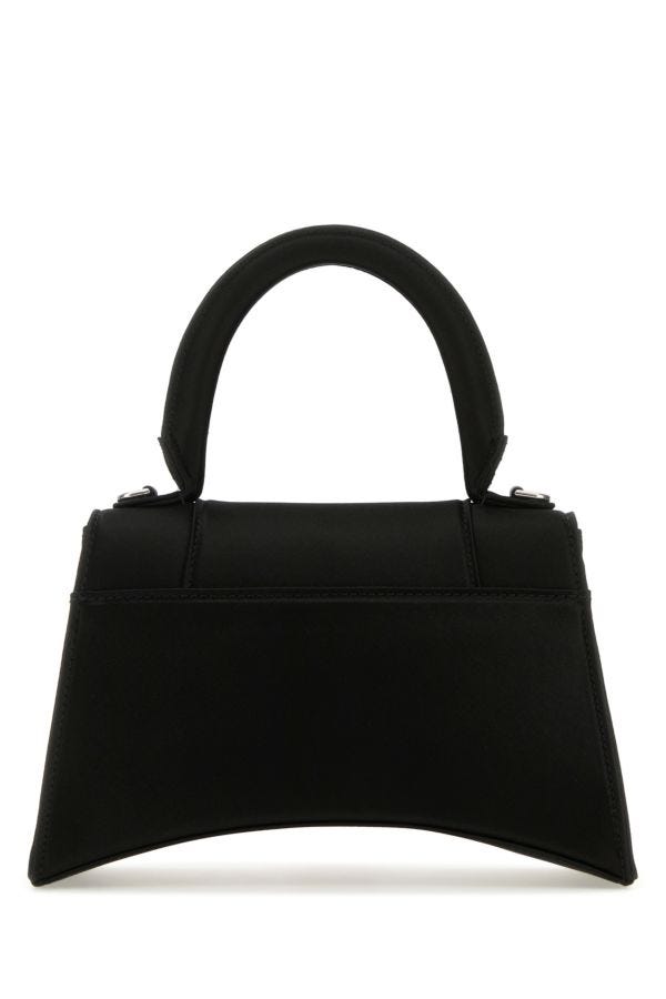 BALENCIAGA | Black satin small Hourglass handbag