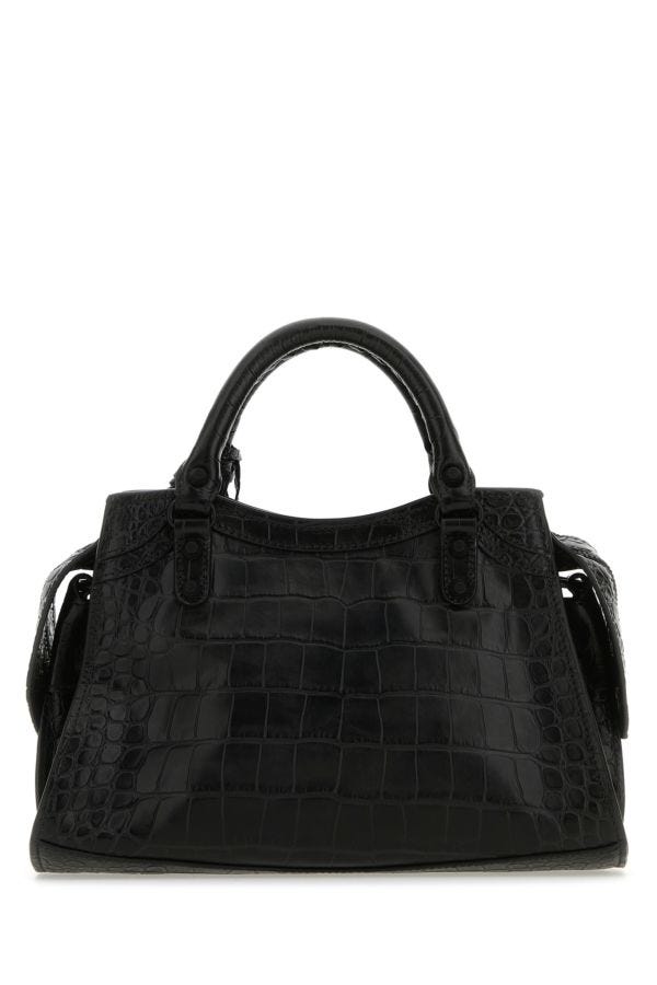 BALENCIAGA | Black nappa leather Neo Cagole XS handbag