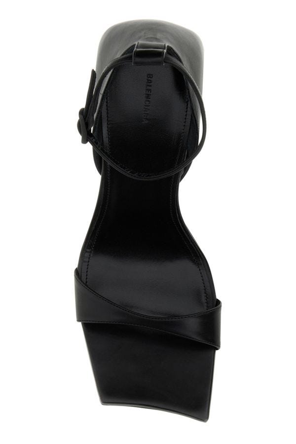 BALENCIAGA | Black leather Hourglass sandals