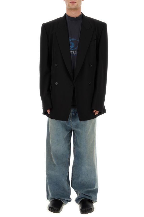 BALENCIAGA | Black wool oversize blazer