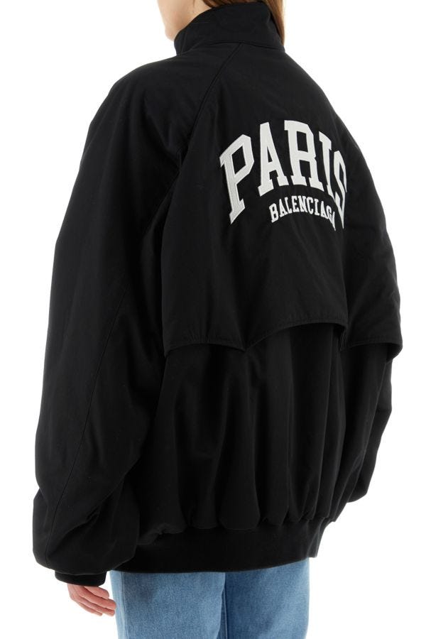 BALENCIAGA | Black cotton oversize jacket