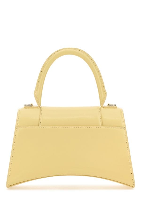 BALENCIAGA | Pastel yellow leather small Hourglass handbag
