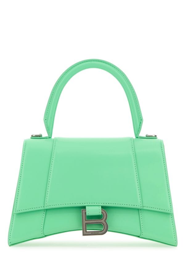 BALENCIAGA | Mint green leather small Hourglass handbag