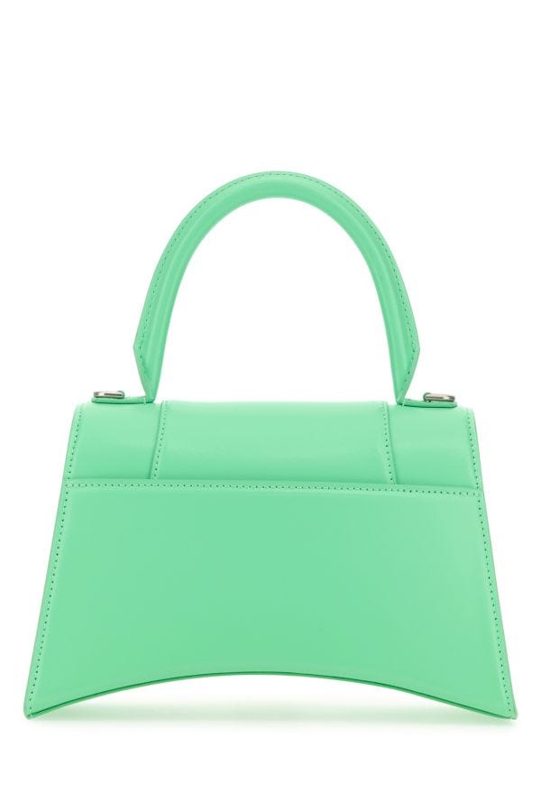 BALENCIAGA | Mint green leather small Hourglass handbag