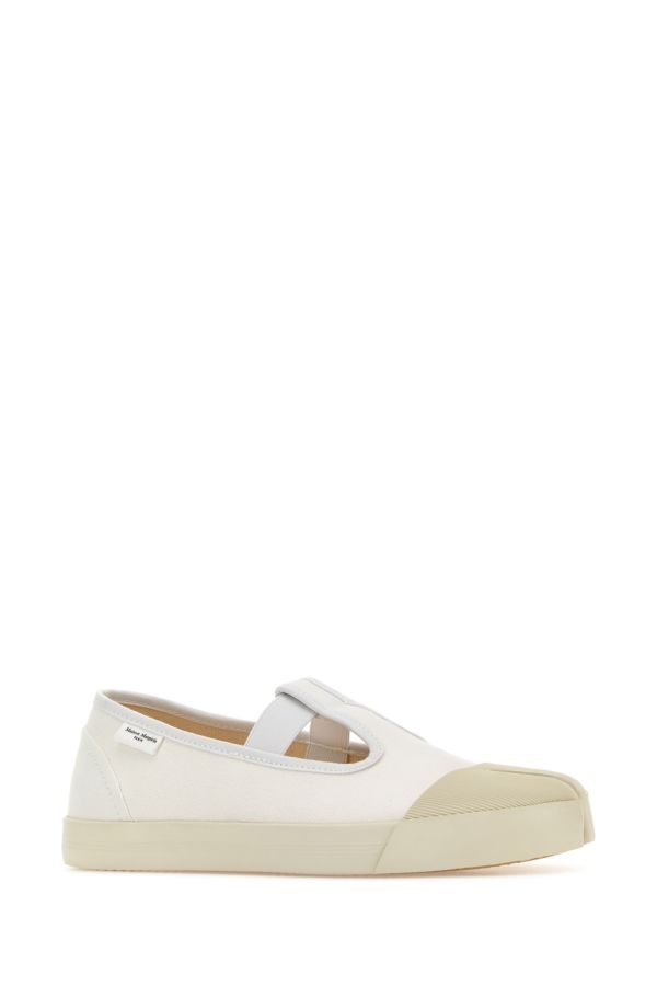 MAISON MARGIELA | White canvas Mary Jane Tabi ballerinas