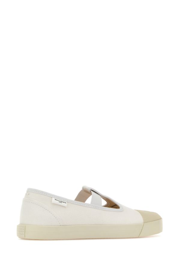 MAISON MARGIELA | White canvas Mary Jane Tabi ballerinas