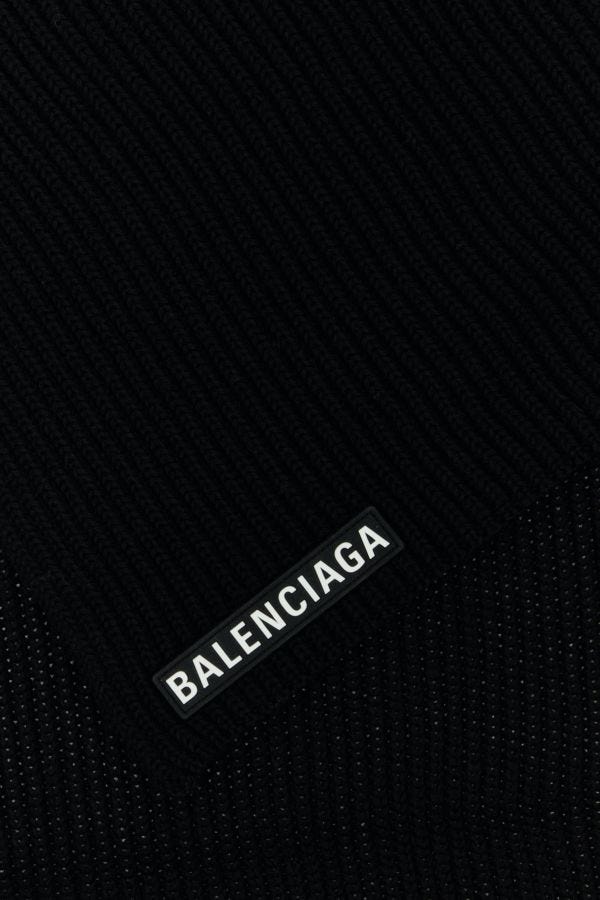 BALENCIAGA | Black wool scarf