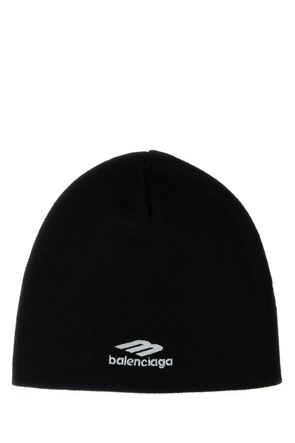 BALENCIAGA | Black acrylic 3B beanie hat