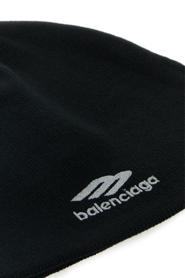 BALENCIAGA | Black acrylic 3B beanie hat