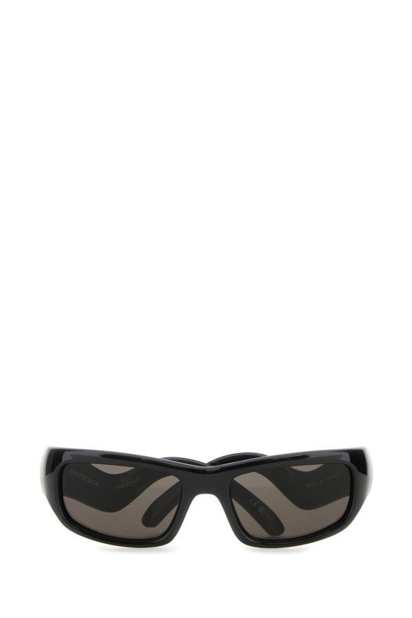 BALENCIAGA | Black acetate Hamptons Rectangle sunglasses