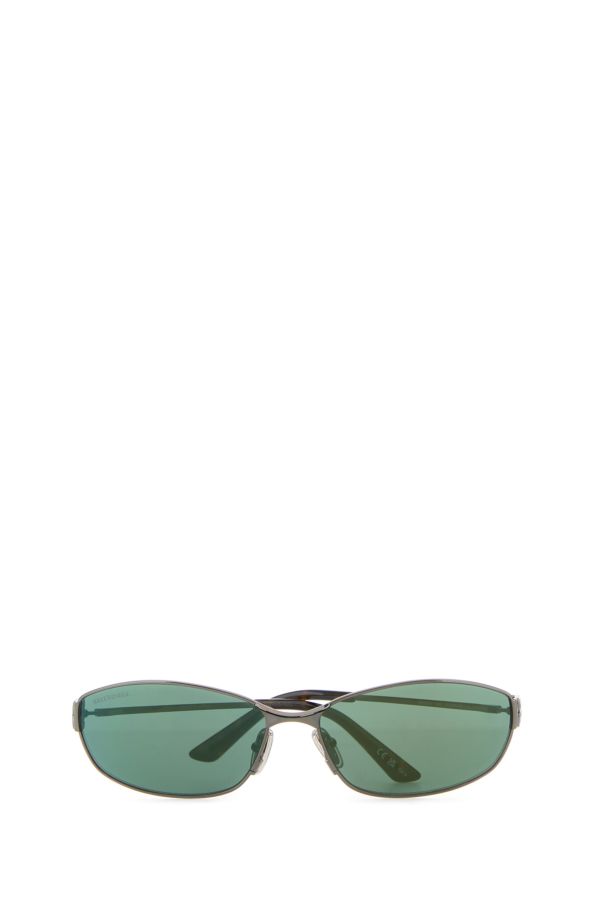 BALENCIAGA | Silver metal Mercury Oval sunglasses