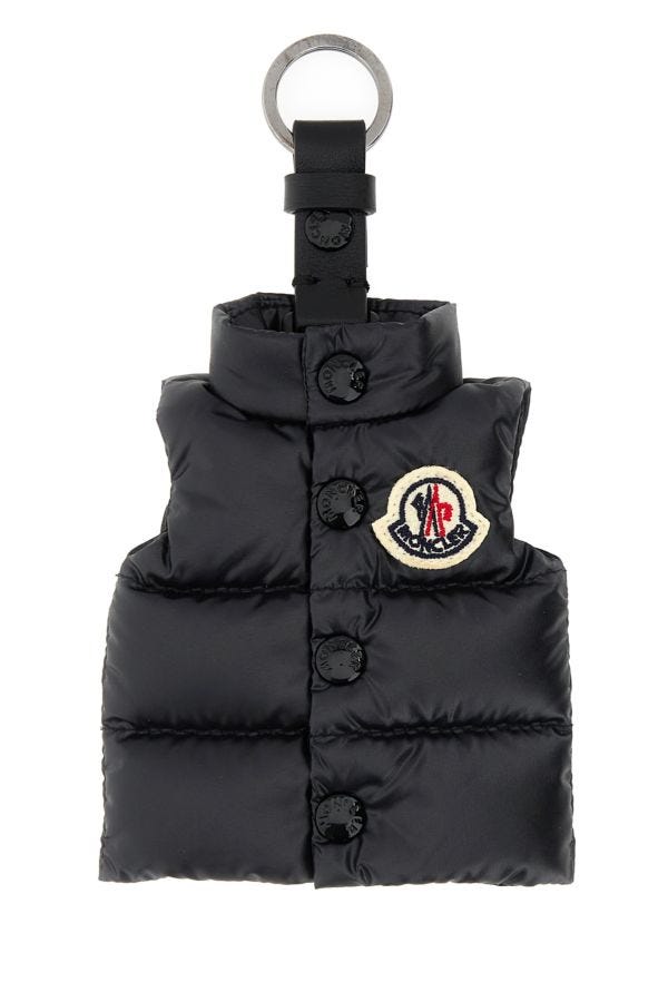 MONCLER | Black polyester key ring