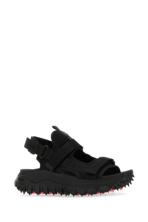 MONCLER | Black nylon Trailgrip Vela sandals