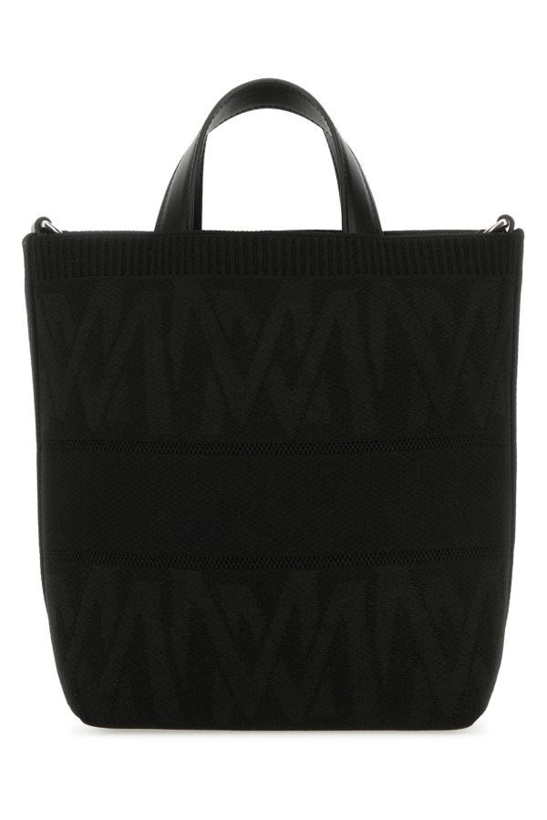 MONCLER | Black fabric mini Knit handbag