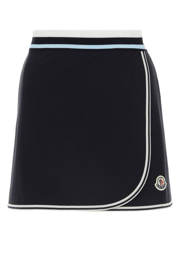 MONCLER | Midnight blue cotton mini skirt