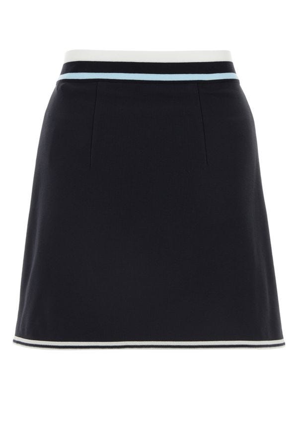 MONCLER | Midnight blue cotton mini skirt