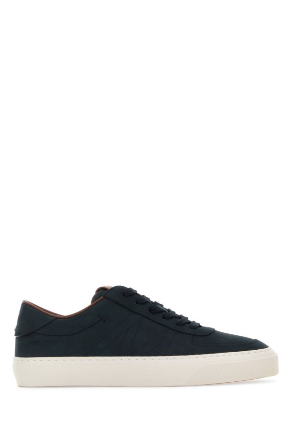 MONCLER | Midnight blue leather Monclub sneakers