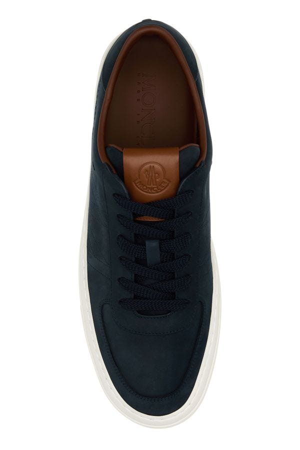 MONCLER | Midnight blue leather Monclub sneakers