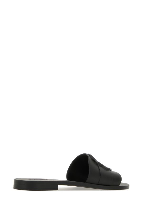 MONCLER | Black rubber Mon slippers