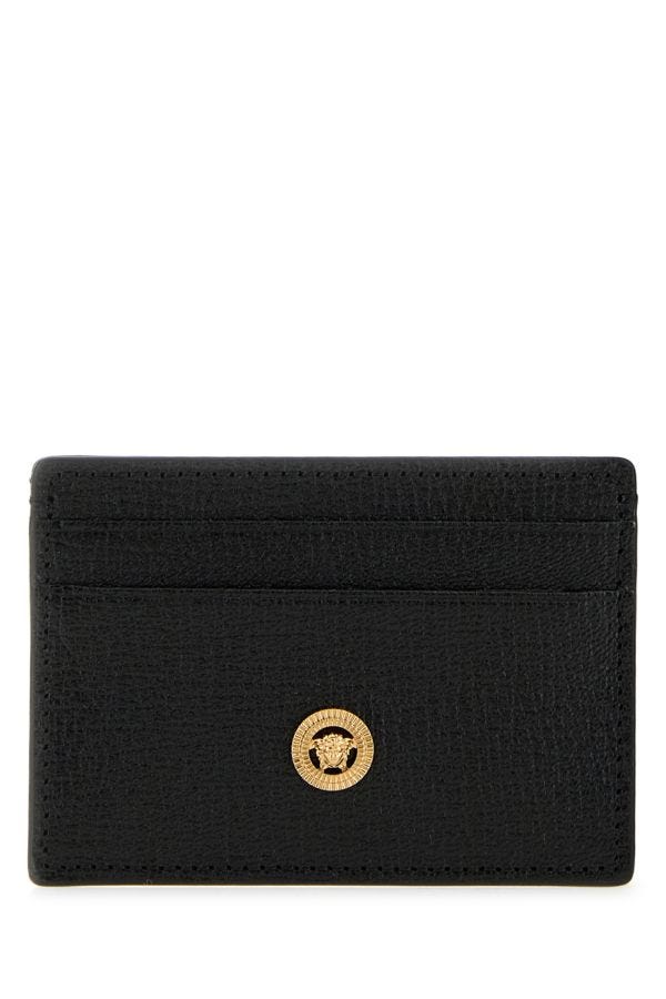 VERSACE | Black leather Medusa Biggie card holder