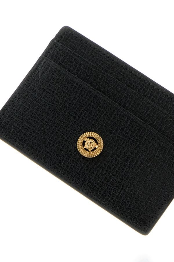 VERSACE | Black leather Medusa Biggie card holder