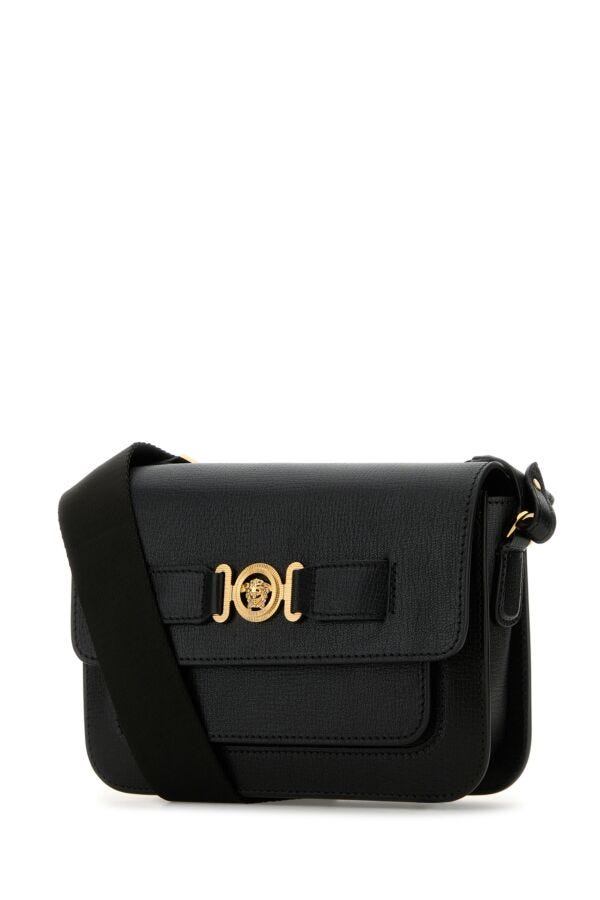 VERSACE | Black leather Medusa Biggie crossbody bag