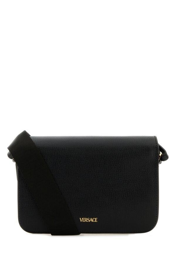 VERSACE | Black leather Medusa Biggie crossbody bag
