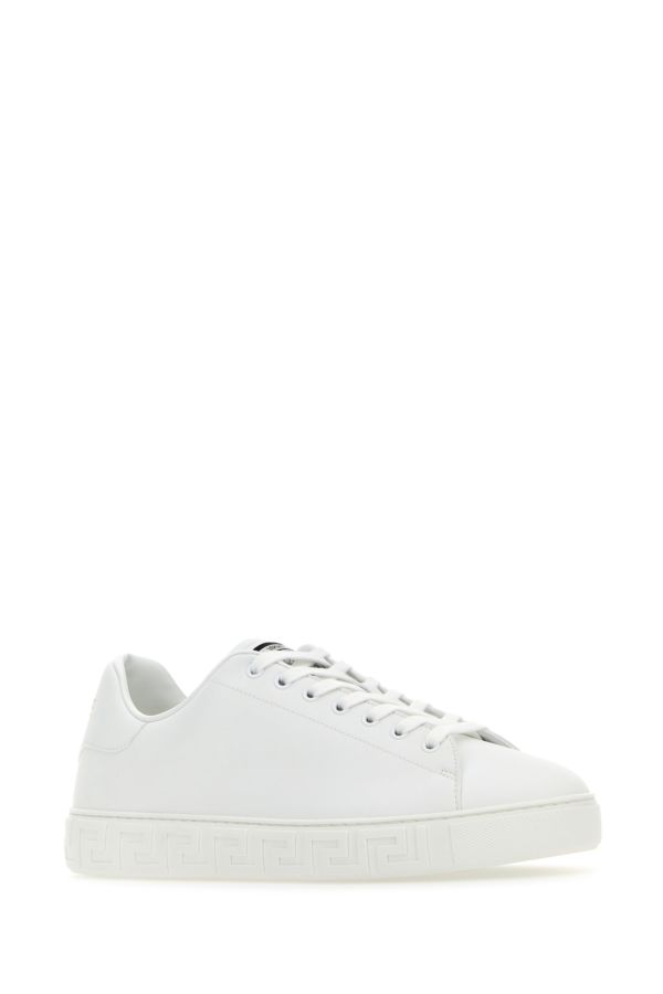 VERSACE | White synthetic leather Greca sneakers