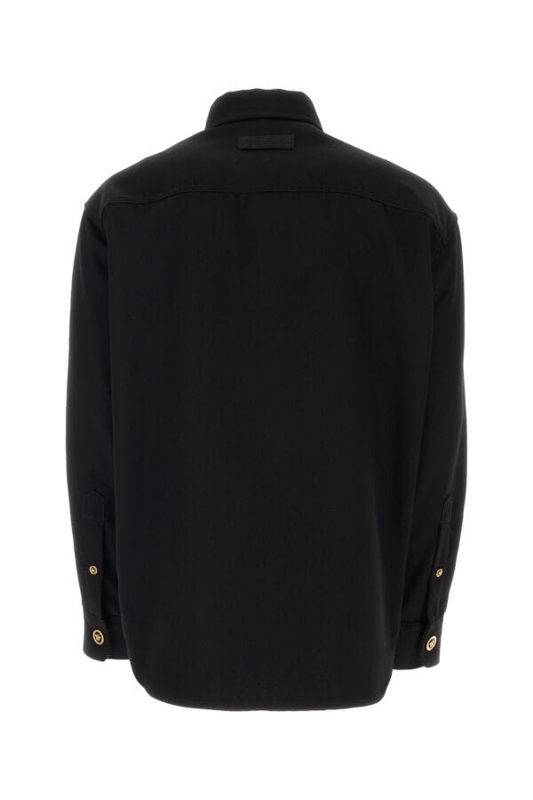 VERSACE | Black wool shirt