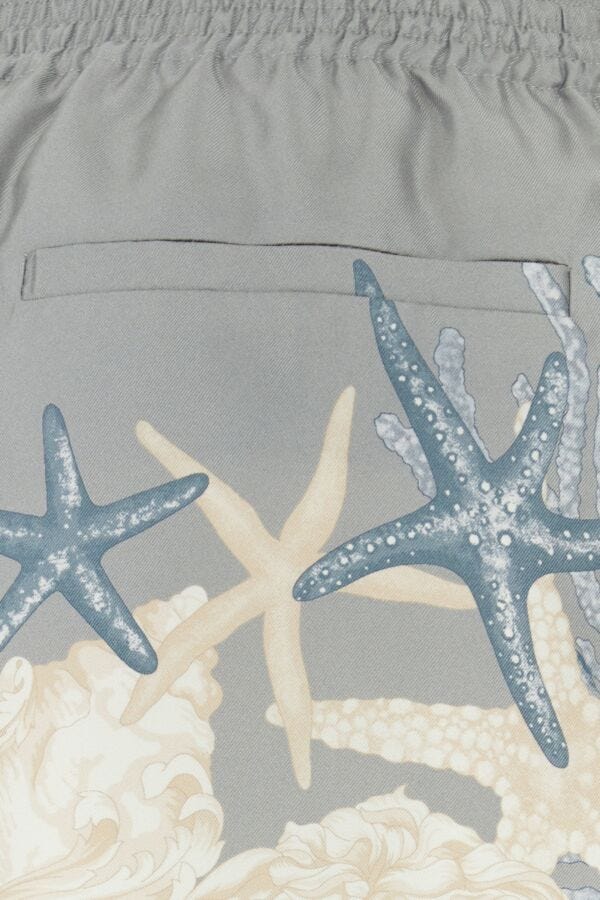 VERSACE | Printed silk bermuda shorts