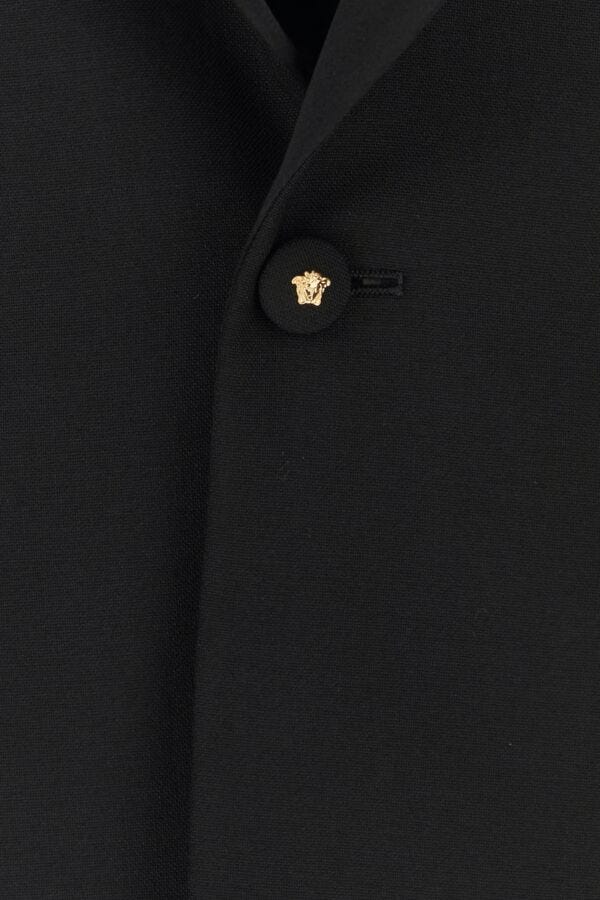 VERSACE | Black wool blend blazer