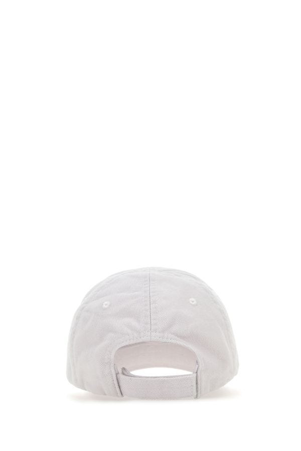 BALENCIAGA | White drill Politico Stencil baseball cap