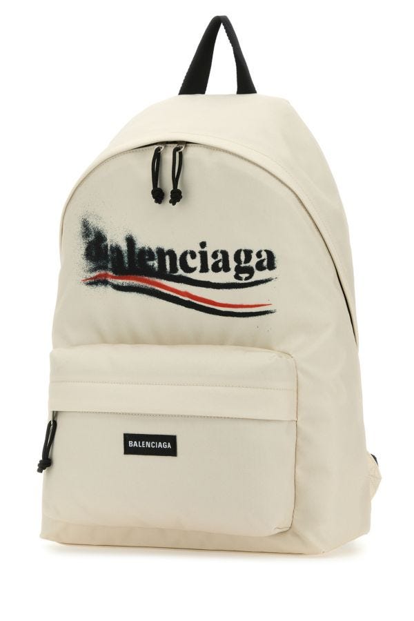 BALENCIAGA | Ivory canvas Explorer backpack