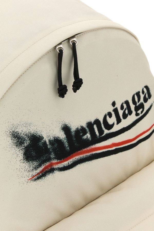 BALENCIAGA | Ivory canvas Explorer backpack