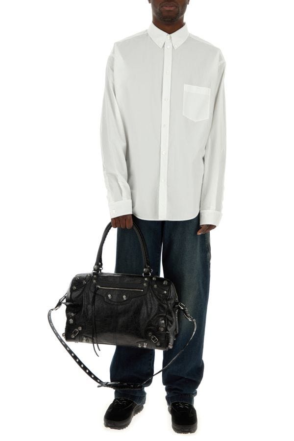 BALENCIAGA | Black nappa leather Le Cagole shopping bag
