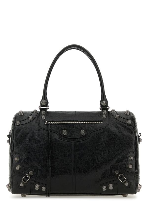BALENCIAGA | Black nappa leather Le Cagole shopping bag