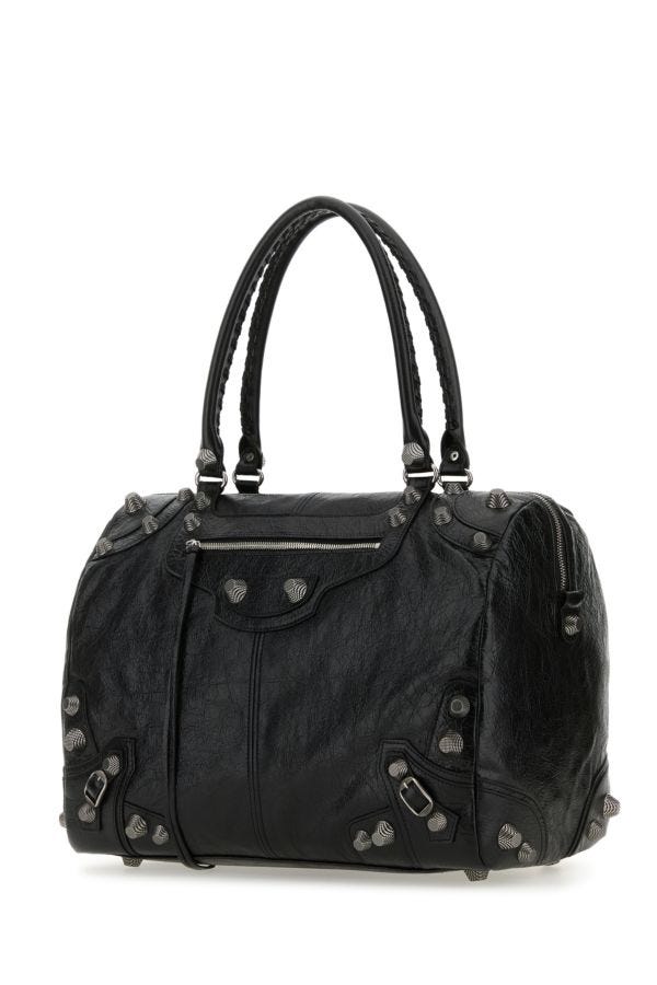 BALENCIAGA | Black nappa leather Le Cagole shopping bag