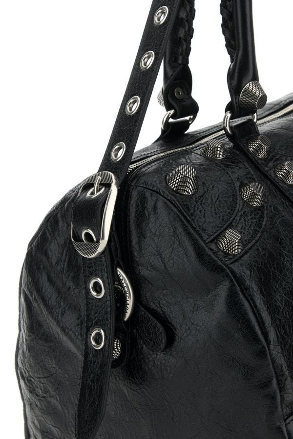 BALENCIAGA | Black nappa leather Le Cagole shopping bag