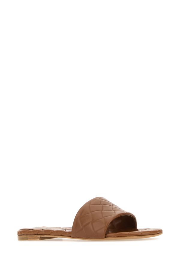 BOTTEGA VENETA | Brown leather Amy slippers