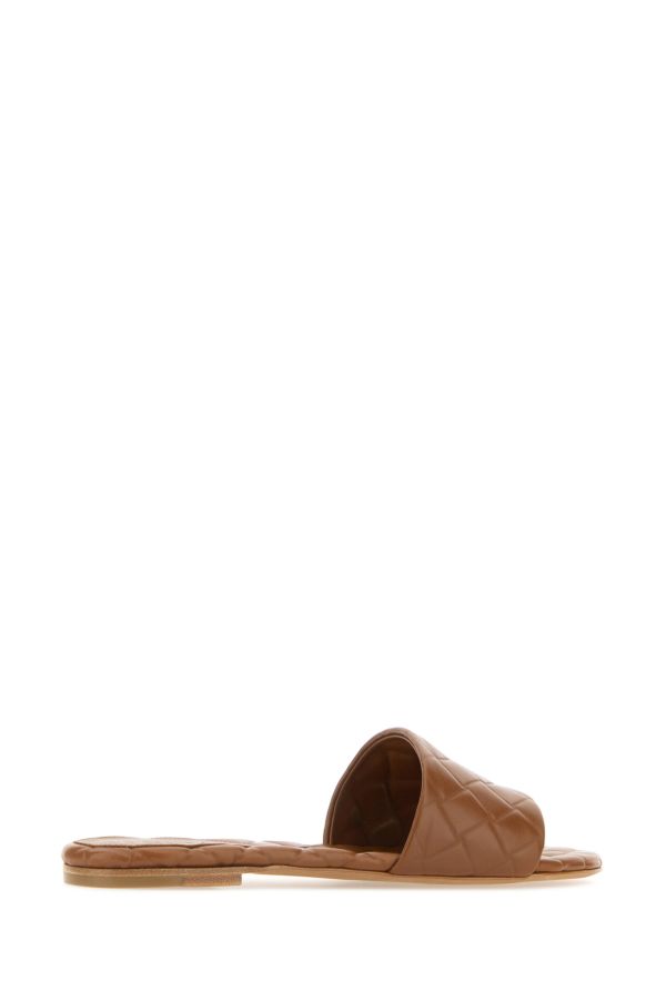 BOTTEGA VENETA | Brown leather Amy slippers