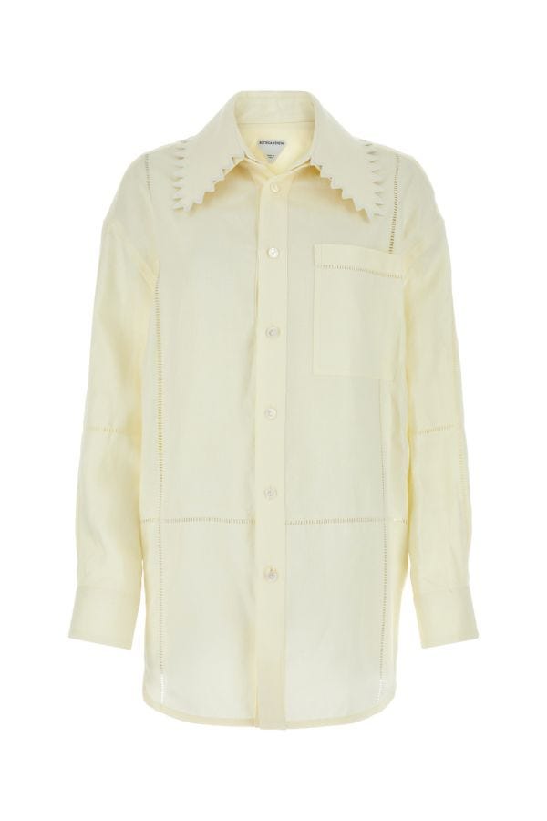 BOTTEGA VENETA | Cream linen shirt