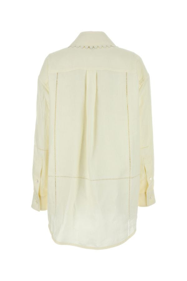 BOTTEGA VENETA | Cream linen shirt