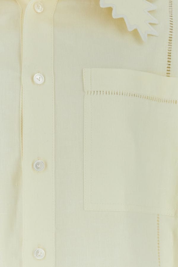 BOTTEGA VENETA | Cream linen shirt